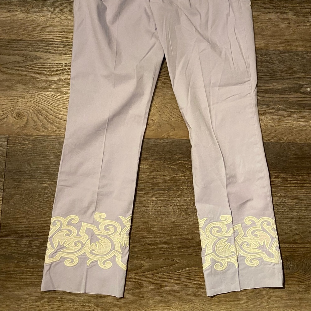 Tory Burch Adrienne Lavender Crop Pants